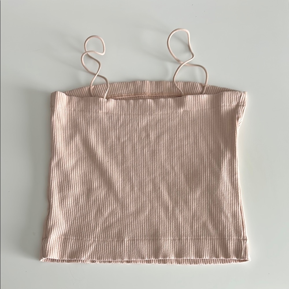 Women's Ribbed Pink Top - Picture 2 of 3